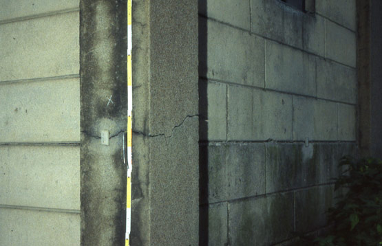 Abb. 28 Abriss in einer Stütze der Friedhofskapelle Jena-Göschwitz