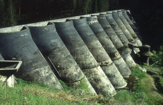 Abb. 43 Wasserseite der Linachtalsperre Vöhrenbach